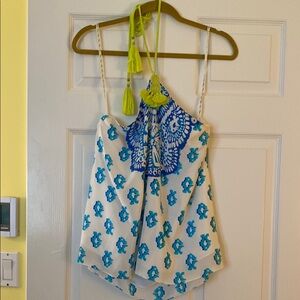 Lilly Pulitzer Blue and White Tank Top